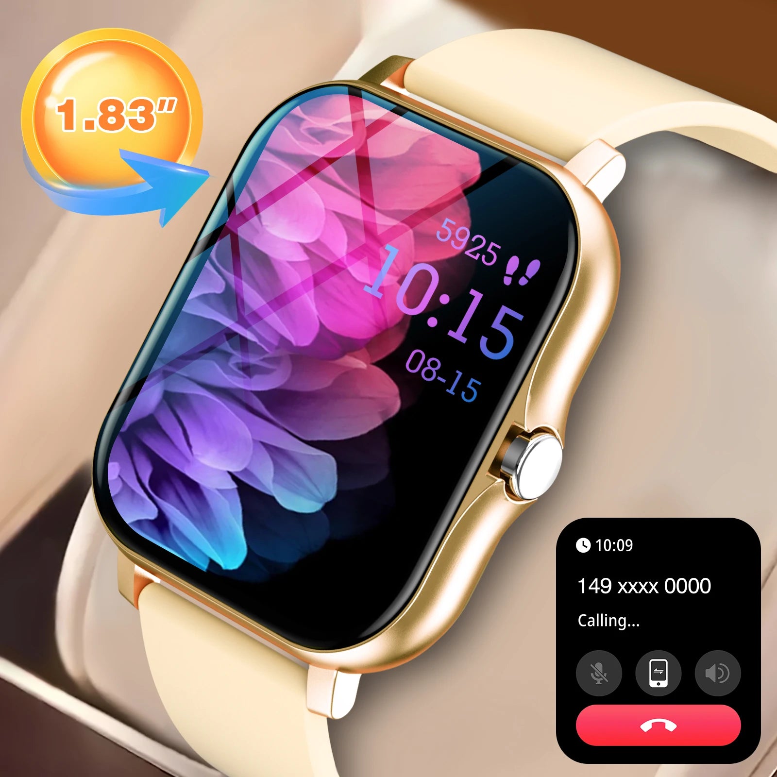 Smartwatch, phone answering/calling, multi-sport mode, message reminder view, suitable for men/women