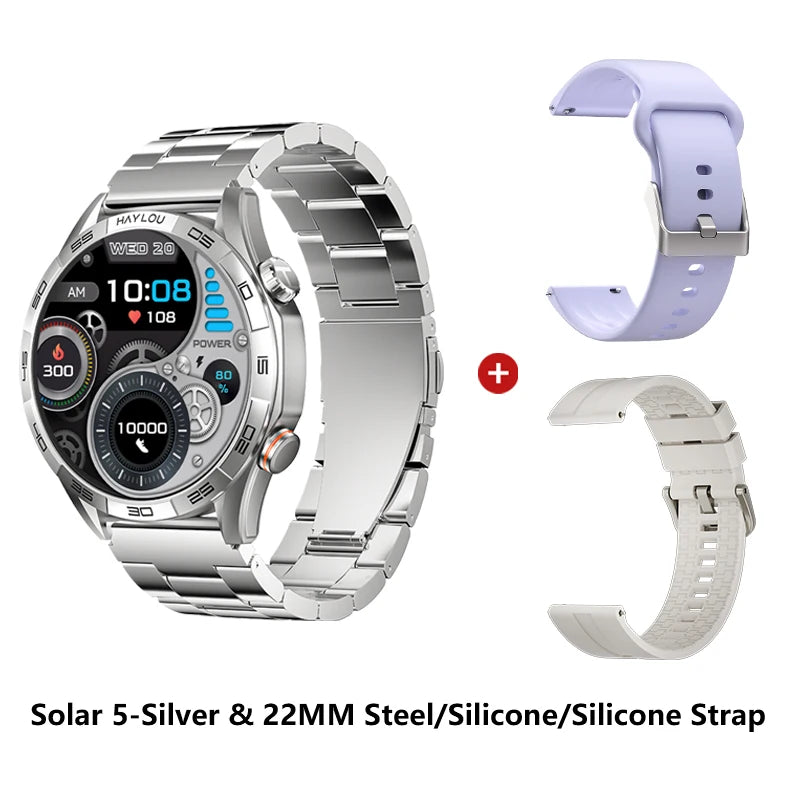 HAYLOU Solar 5 Voice Calling Smartwatch 1.58'' AMOLED Display 60Hz Smart Watch 24H Health Monitoring Sports Smartwatch for Men