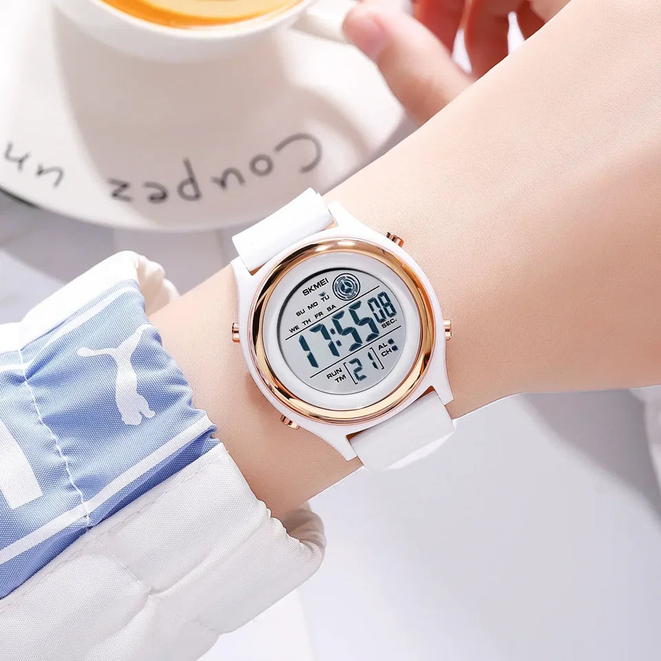 SKMEI Back Light Display Countdown Digital Watches Women Stopwatch Lady Wristwatch 50M Waterproof Shockproof reloj mujer 2094