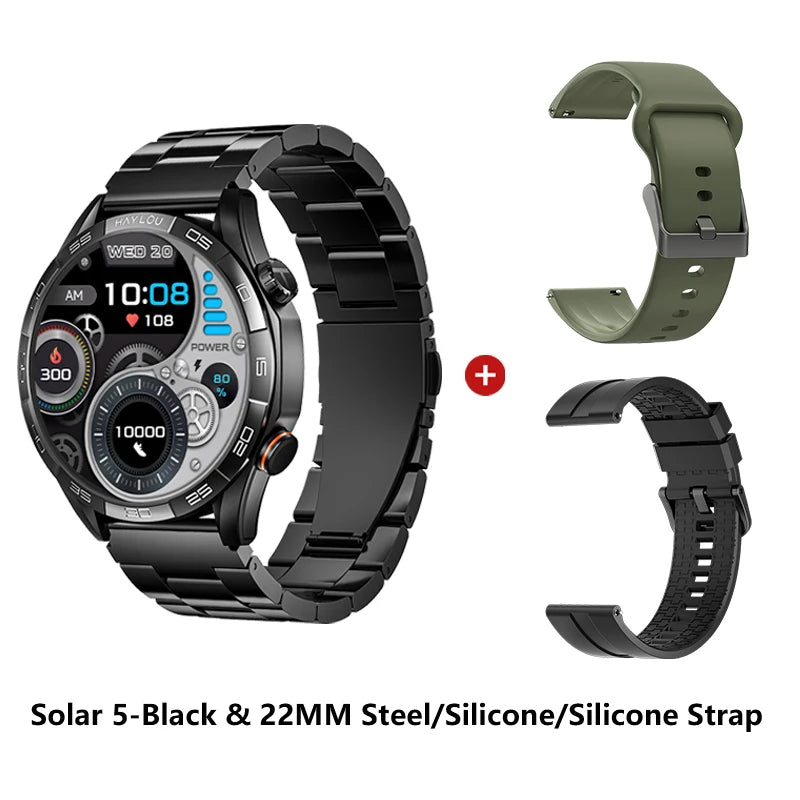 HAYLOU Solar 5 Voice Calling Smartwatch 1.58'' AMOLED Display 60Hz Smart Watch 24H Health Monitoring Sports Smartwatch for Men